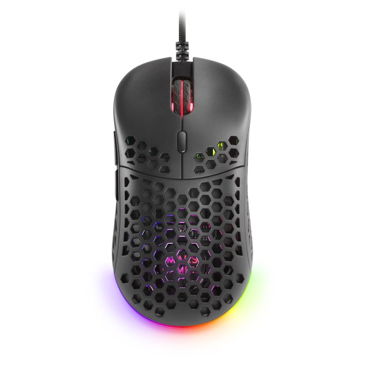 Mouse Mars Gaming Rgb Mm55 Black 12800dpi A825pro Switch