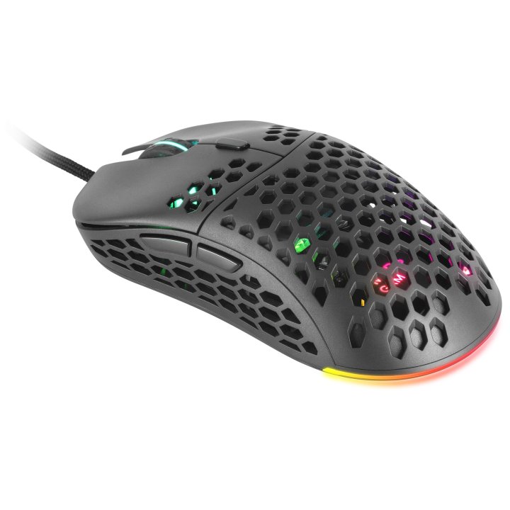 Mouse Mars Gaming Rgb Mm55 Black 12800dpi A825pro Switch