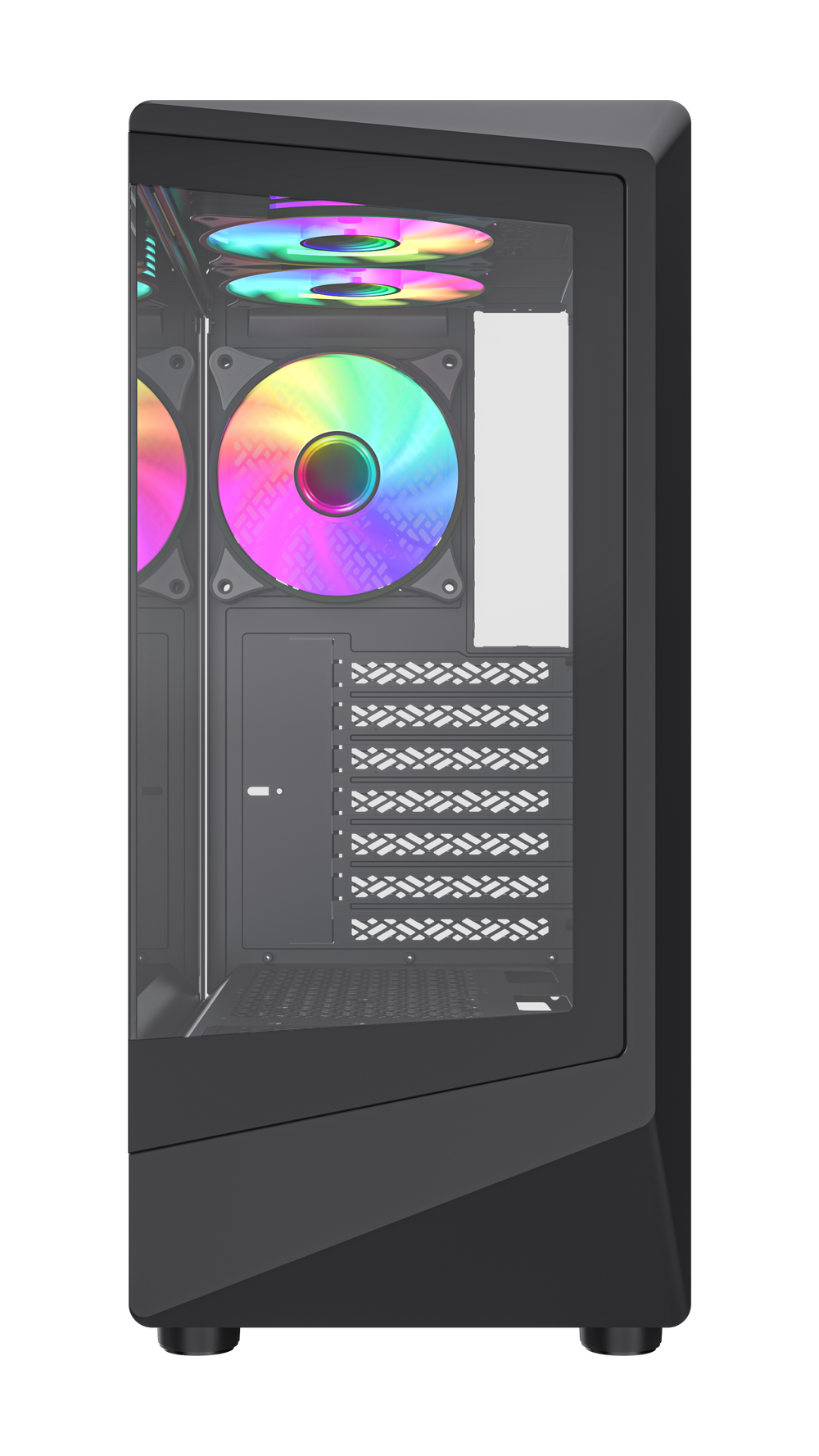 TEROS 13121G Caja de Ordenador ATX Black Gaming, Frontal ARGB