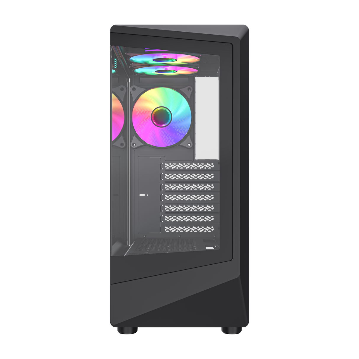 TEROS 13121G Caja de Ordenador ATX Black Gaming, Frontal ARGB