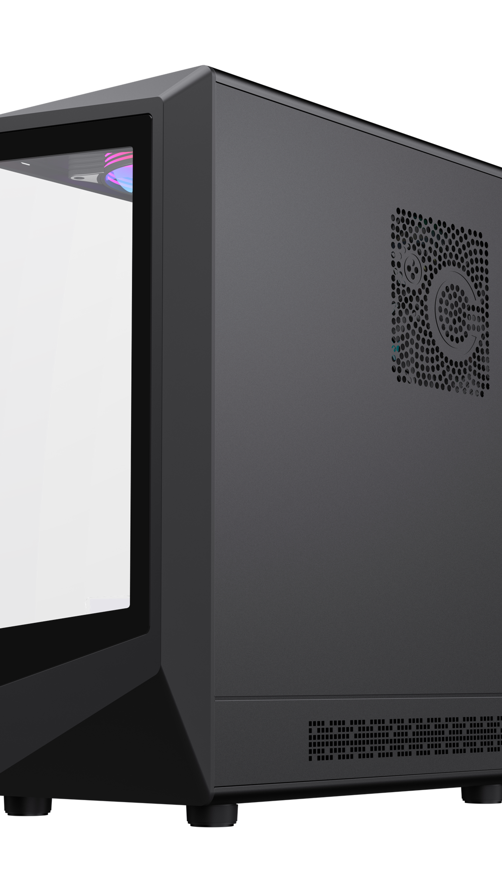 TEROS 13121G Caja de Ordenador ATX Black Gaming, Frontal ARGB