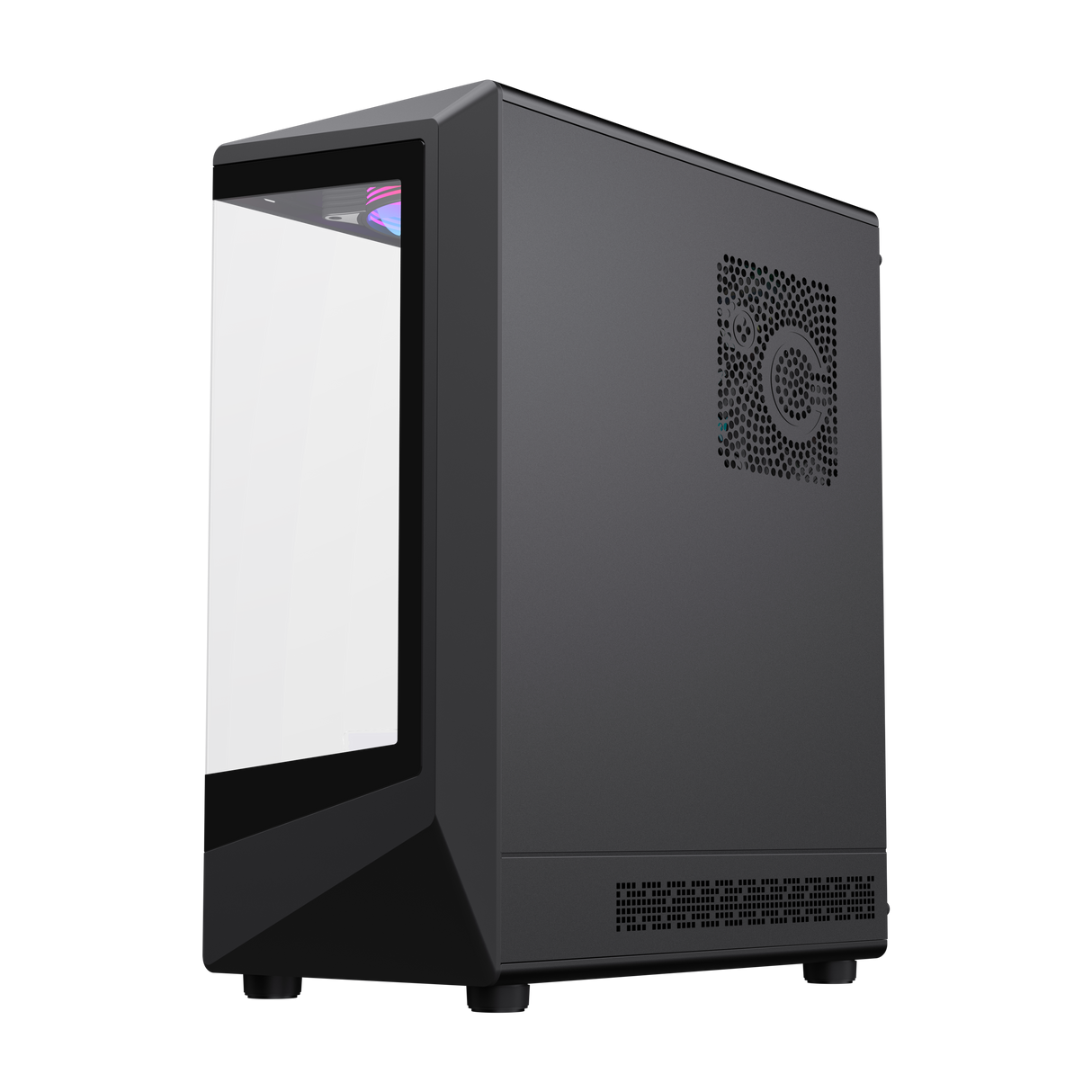 TEROS 13121G Caja de Ordenador ATX Black Gaming, Frontal ARGB