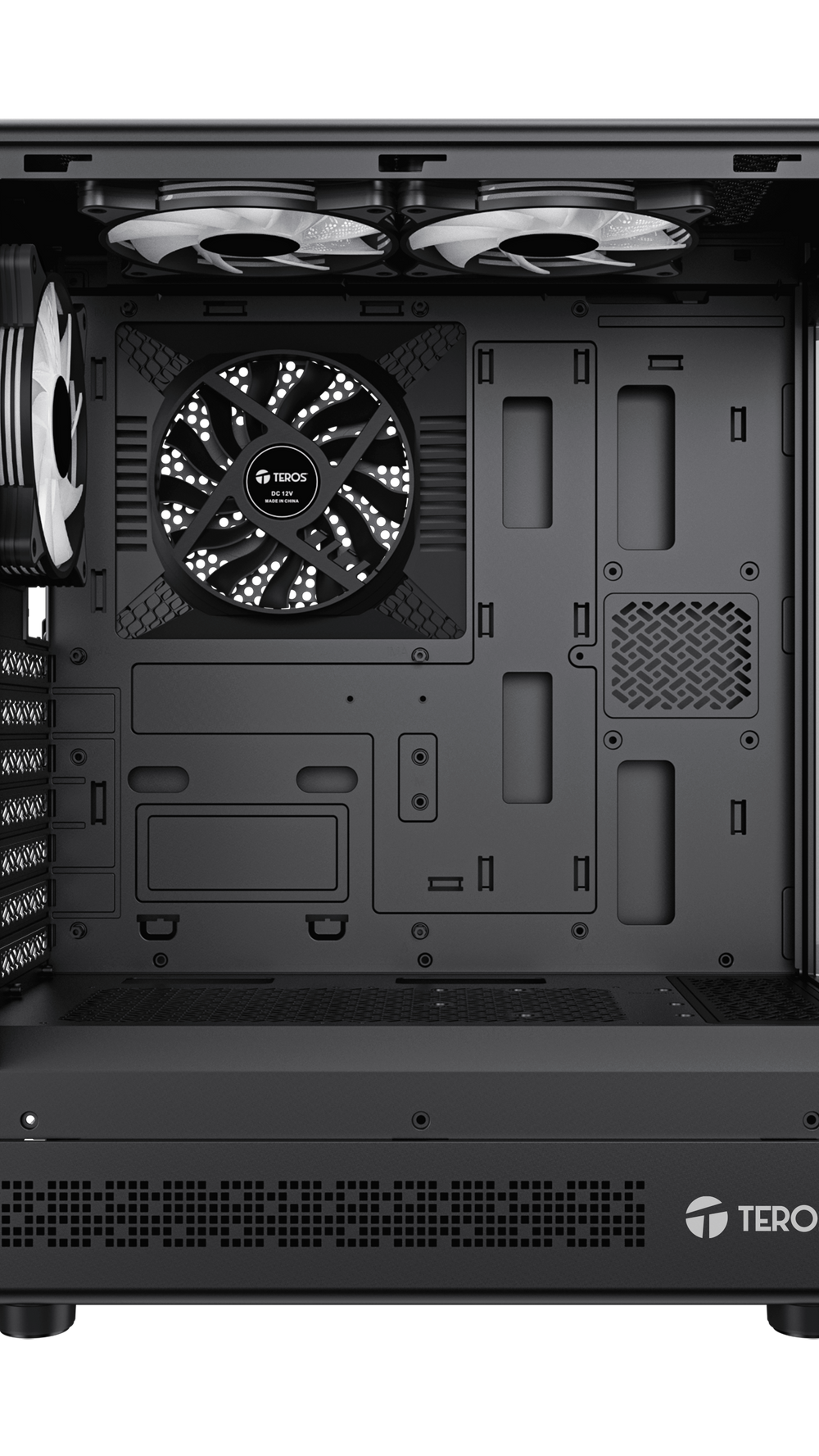 TEROS 13121G Caja de Ordenador ATX Black Gaming, Frontal ARGB