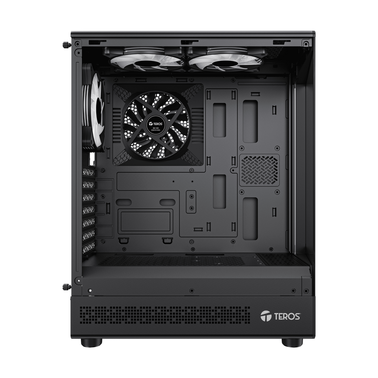 TEROS 13121G Caja de Ordenador ATX Black Gaming, Frontal ARGB