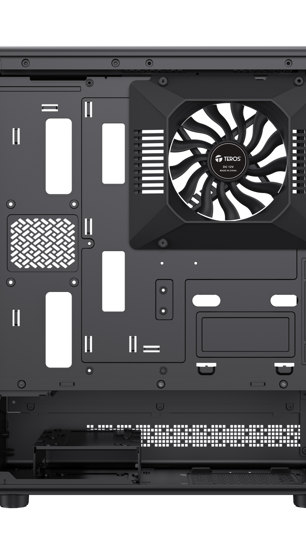 TEROS 13121G Caja de Ordenador ATX Black Gaming, Frontal ARGB