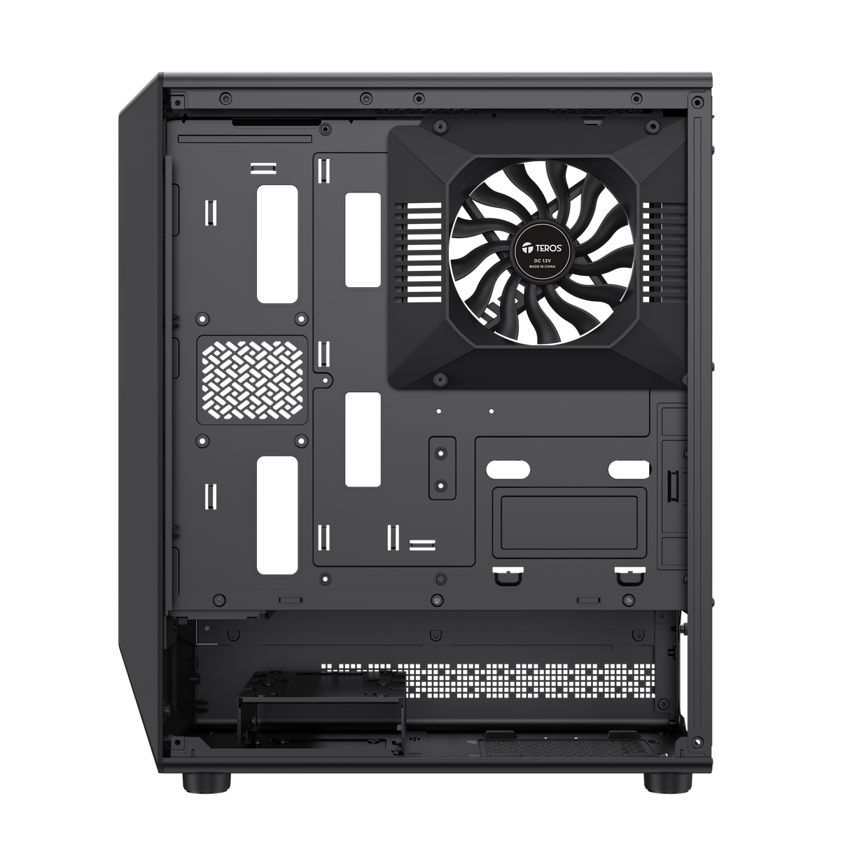 TEROS 13121G Caja de Ordenador ATX Black Gaming, Frontal ARGB