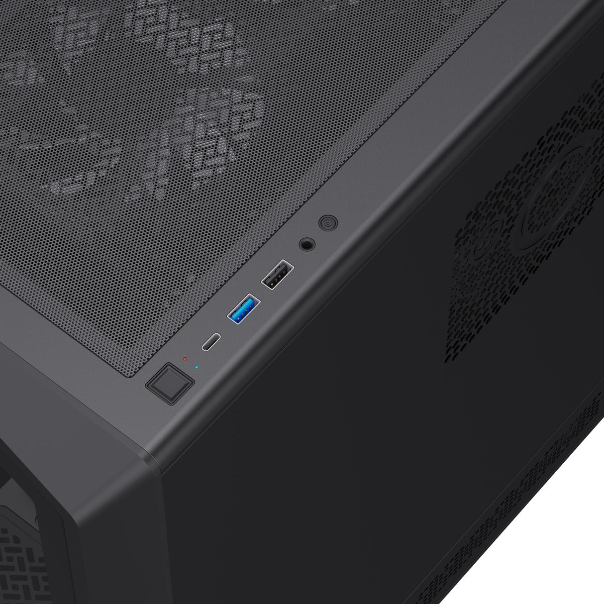 TEROS 13121G Caja de Ordenador ATX Black Gaming, Frontal ARGB