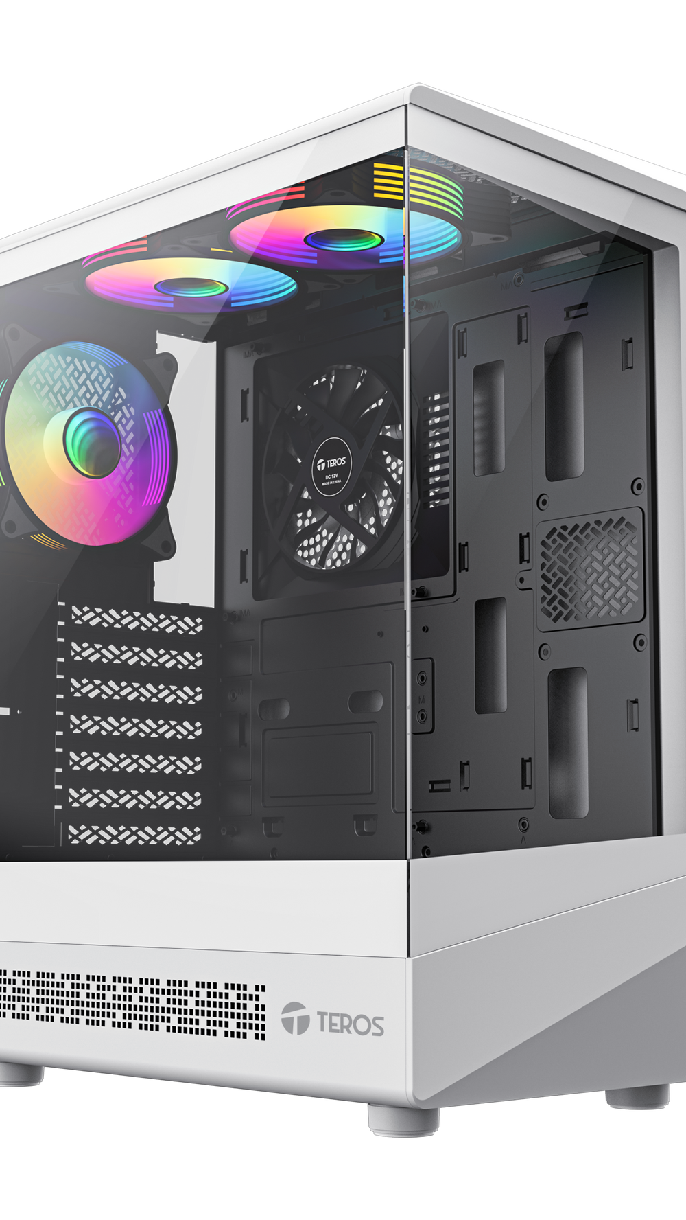 TEROS 13122G Caja de Ordenador ATX White, Gaming, Frontal ARGB