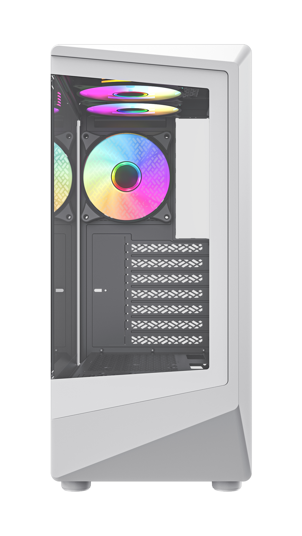 TEROS 13122G Caja de Ordenador ATX White, Gaming, Frontal ARGB