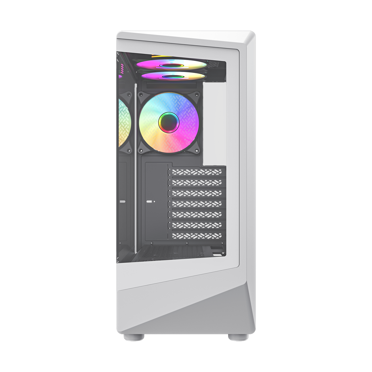 TEROS 13122G Caja de Ordenador ATX White, Gaming, Frontal ARGB