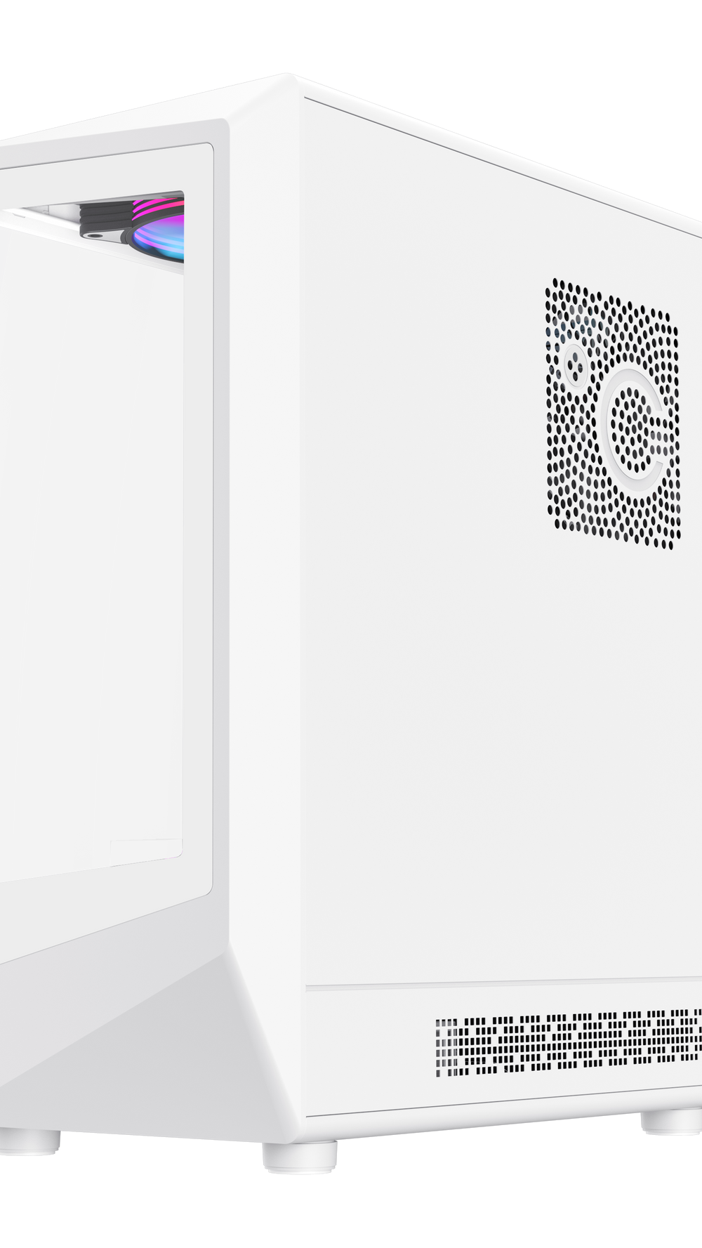 TEROS 13122G Caja de Ordenador ATX White, Gaming, Frontal ARGB