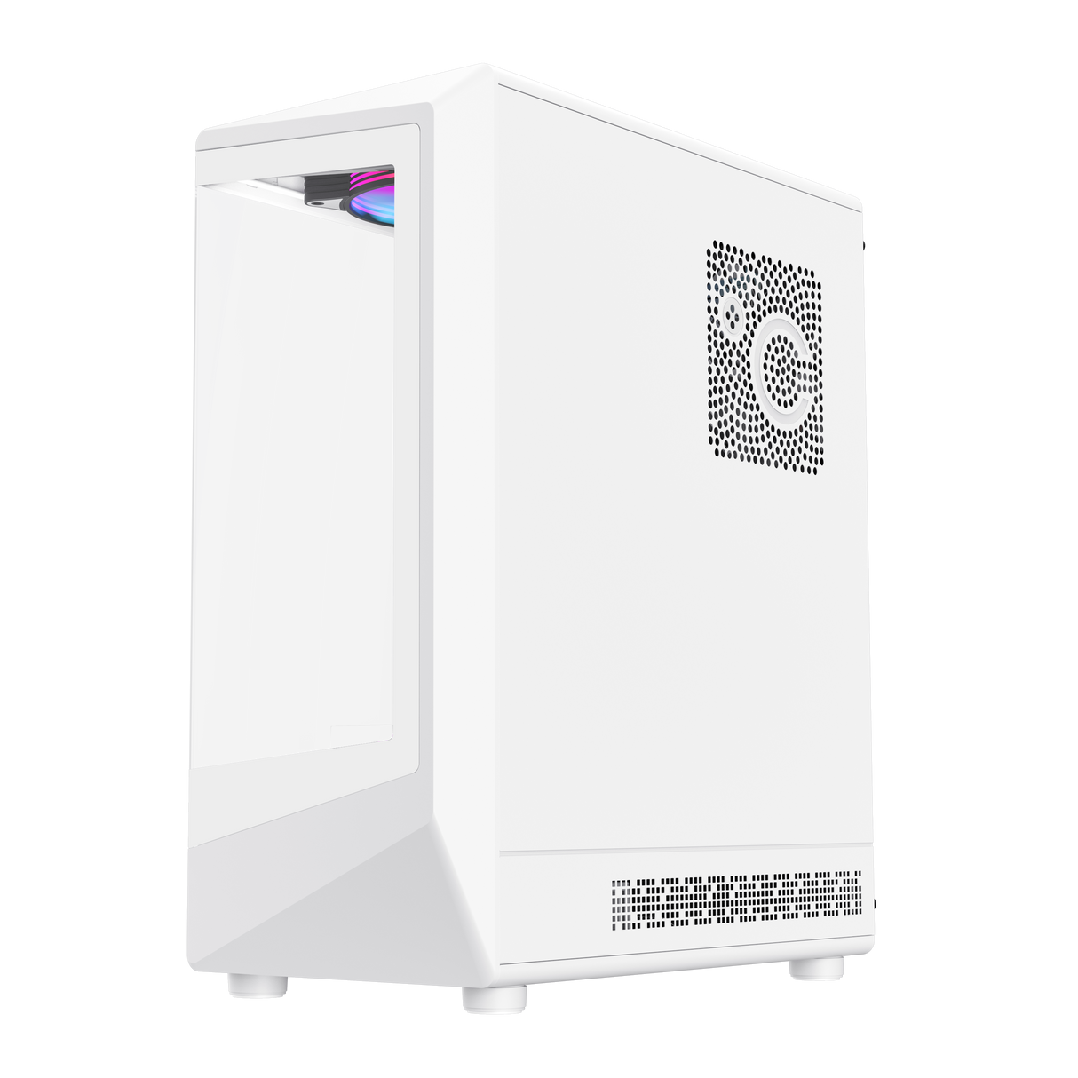 TEROS 13122G Caja de Ordenador ATX White, Gaming, Frontal ARGB