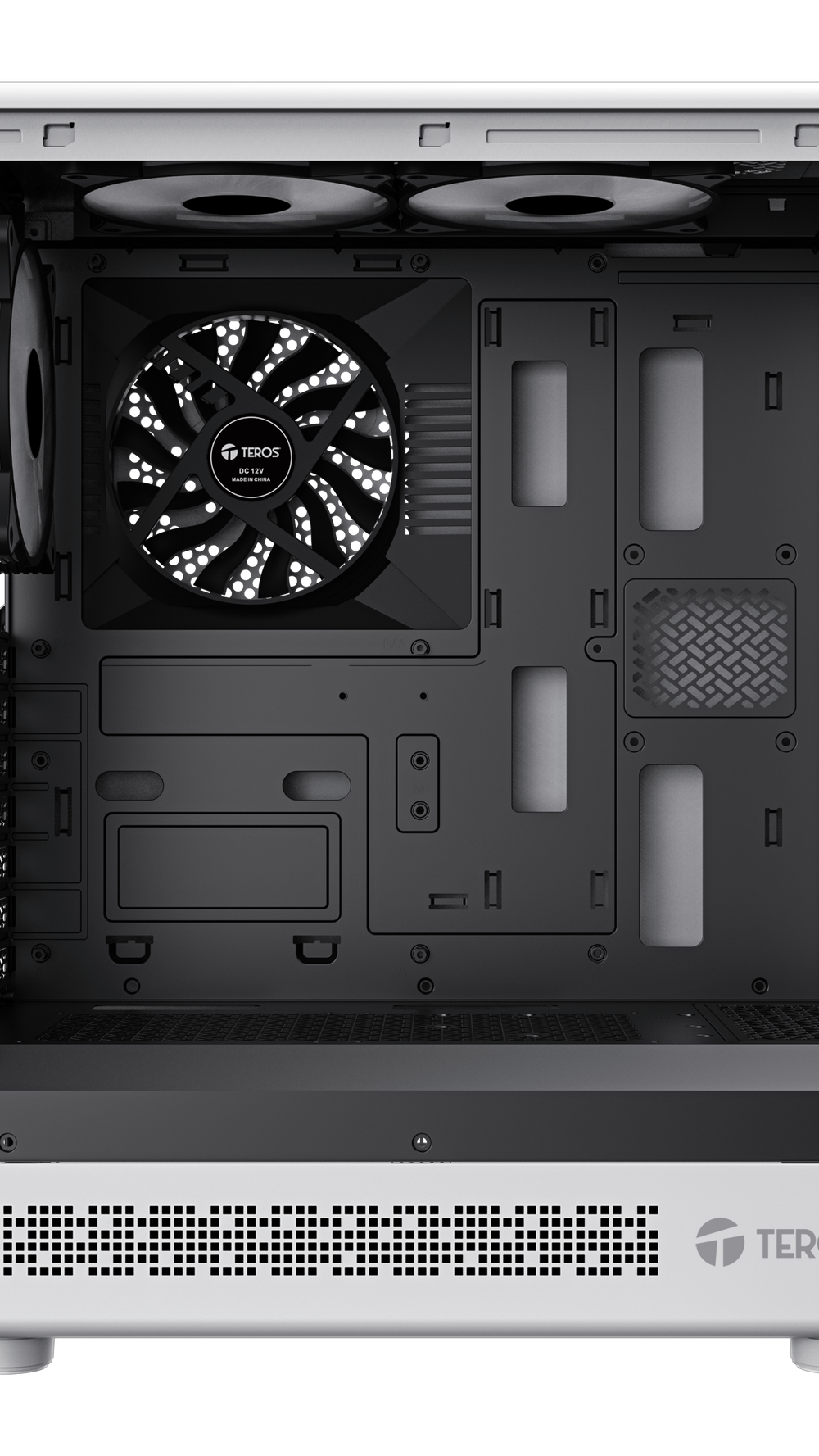 TEROS 13122G Caja de Ordenador ATX White, Gaming, Frontal ARGB