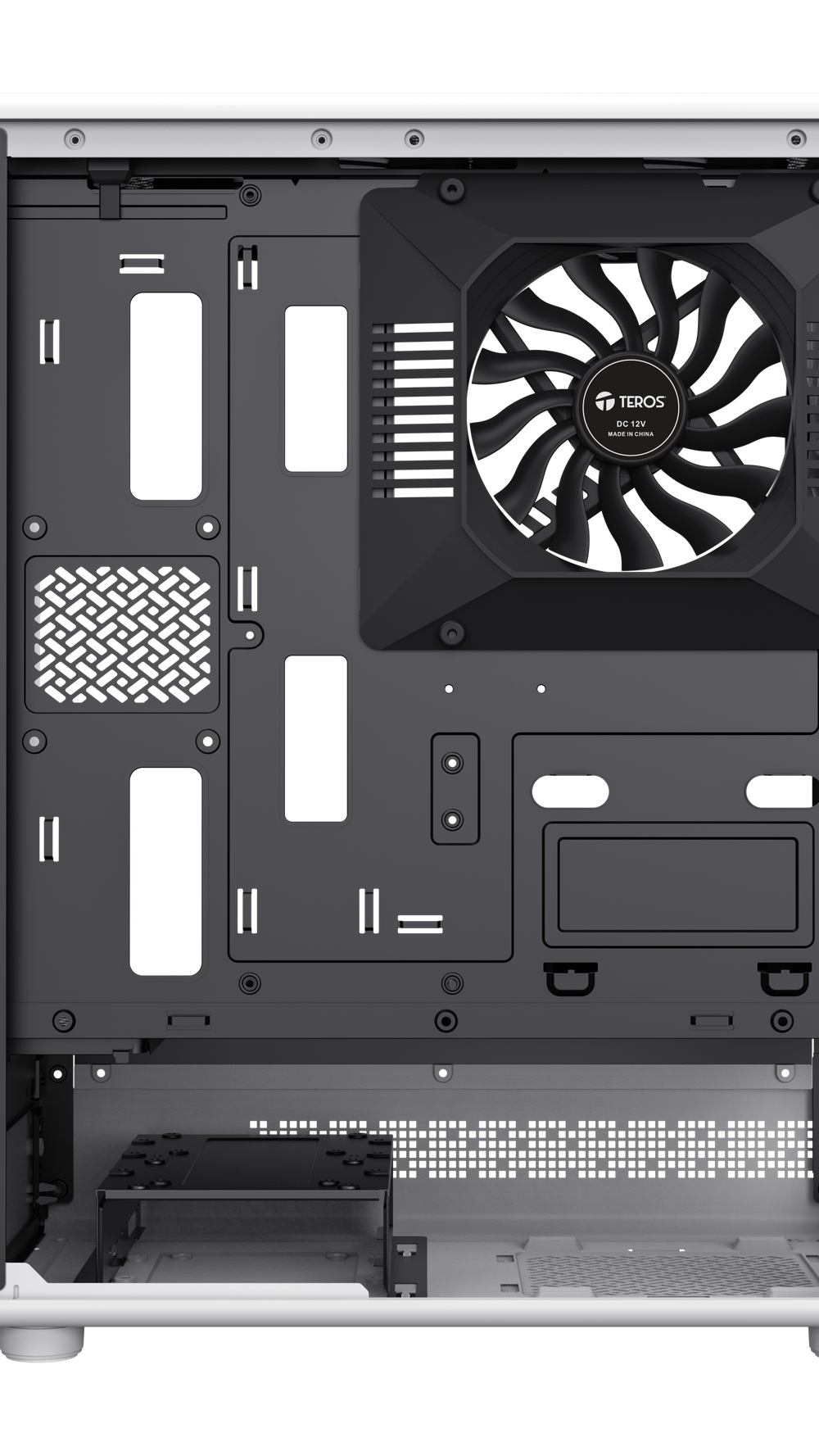 TEROS 13122G Caja de Ordenador ATX White, Gaming, Frontal ARGB