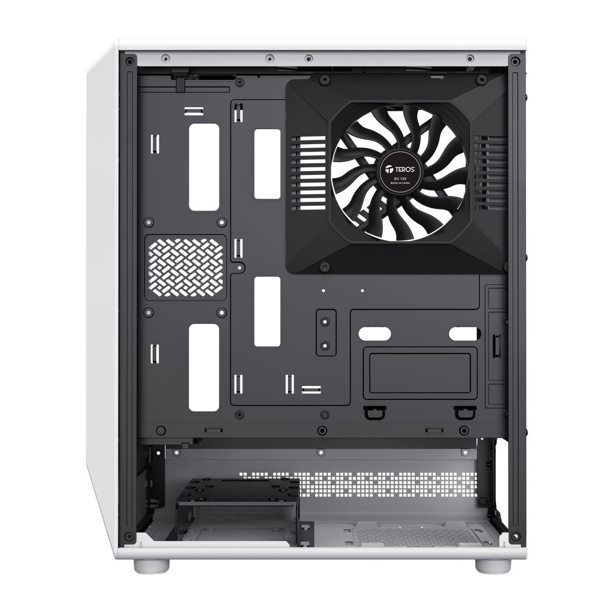 TEROS 13122G Caja de Ordenador ATX White, Gaming, Frontal ARGB