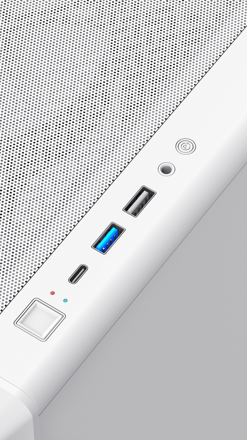 TEROS 13122G Caja de Ordenador ATX White, Gaming, Frontal ARGB