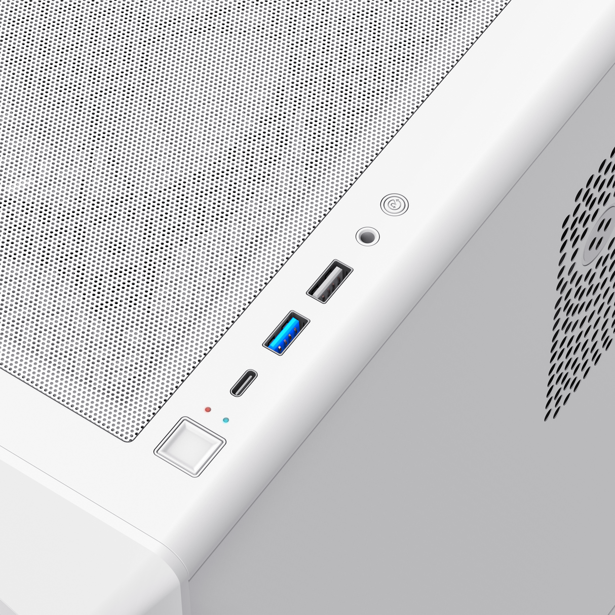 TEROS 13122G Caja de Ordenador ATX White, Gaming, Frontal ARGB