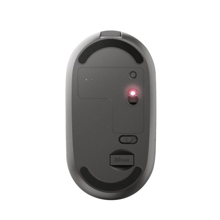 Mouse Trust Wireless Puck Recargable- Ultrafino - Botones Silenciosos- 800/1200/1600dpi - Receptor Micro Usb Color Negro 2405
