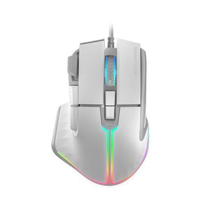 Mouse Mars Gaming Mm-xt White 9b 12800dpi Rgb Cable Feather Paracord