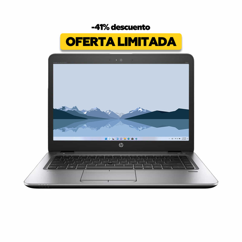 HP EliteBook 820 G3 i5-6200U 16GB Win 10 + Office 2019 reacondicionado - PC-ELITE Madrid - vista lateral