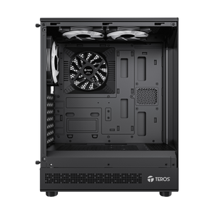 TEROS 13121G Caja de Ordenador ATX Black Gaming, Frontal ARGB