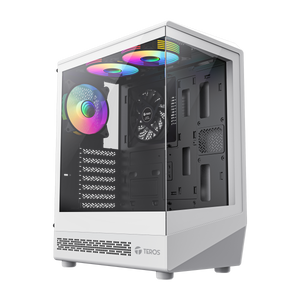 TEROS 13122G Caja de Ordenador ATX White, Gaming, Frontal ARGB