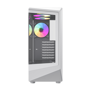 TEROS 13122G Caja de Ordenador ATX White, Gaming, Frontal ARGB